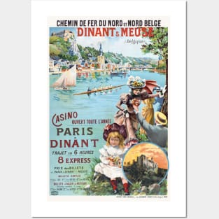 Dinant Meuse Belgique Vintage Poster 1890s Posters and Art